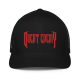 Overt Enemy "Red Logo" Black "Flex Fit" cap