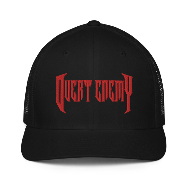 Overt Enemy "Red Logo" Black "Flex Fit" cap