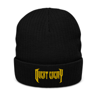 Overt Enemy "Gold Logo - Viking" Ribbed knit beanie