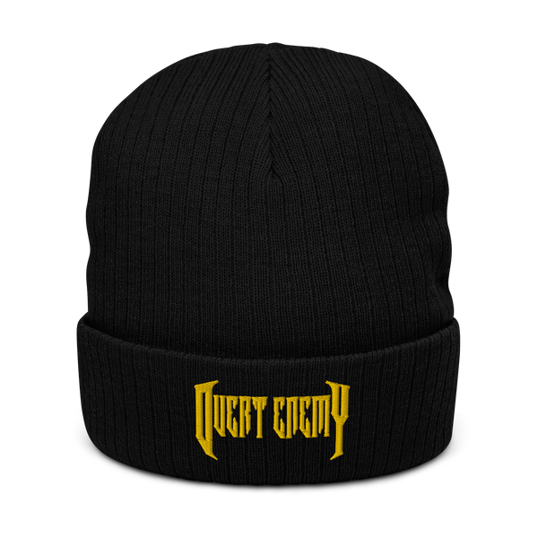 Overt Enemy "Gold Logo - Viking" Ribbed knit beanie