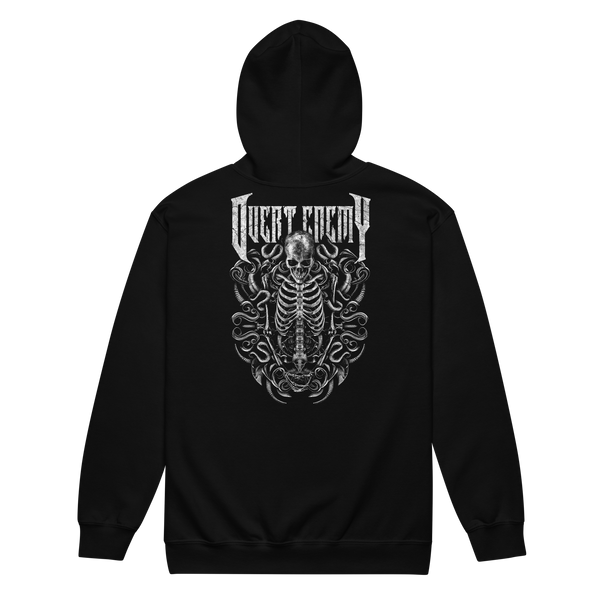 Overt Enemy "Skeleton" Unisex Embroidered zip hoodie